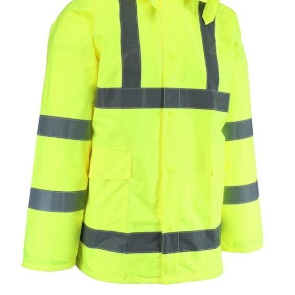 High Visibility Waterproof Rain Jacket Type R Class 3 West Chester PIP Size XL - Picture 2 of 4